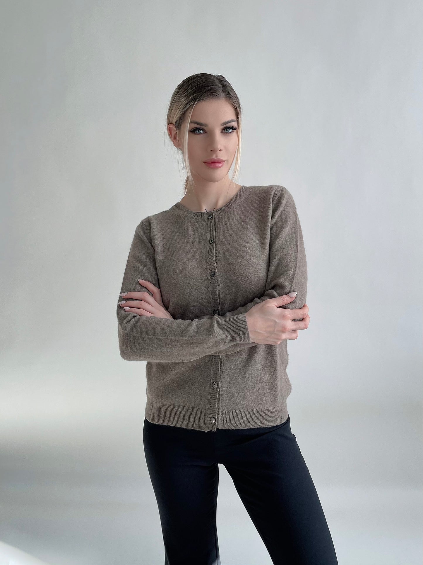 Essentials Women Crew Neck Cardigan