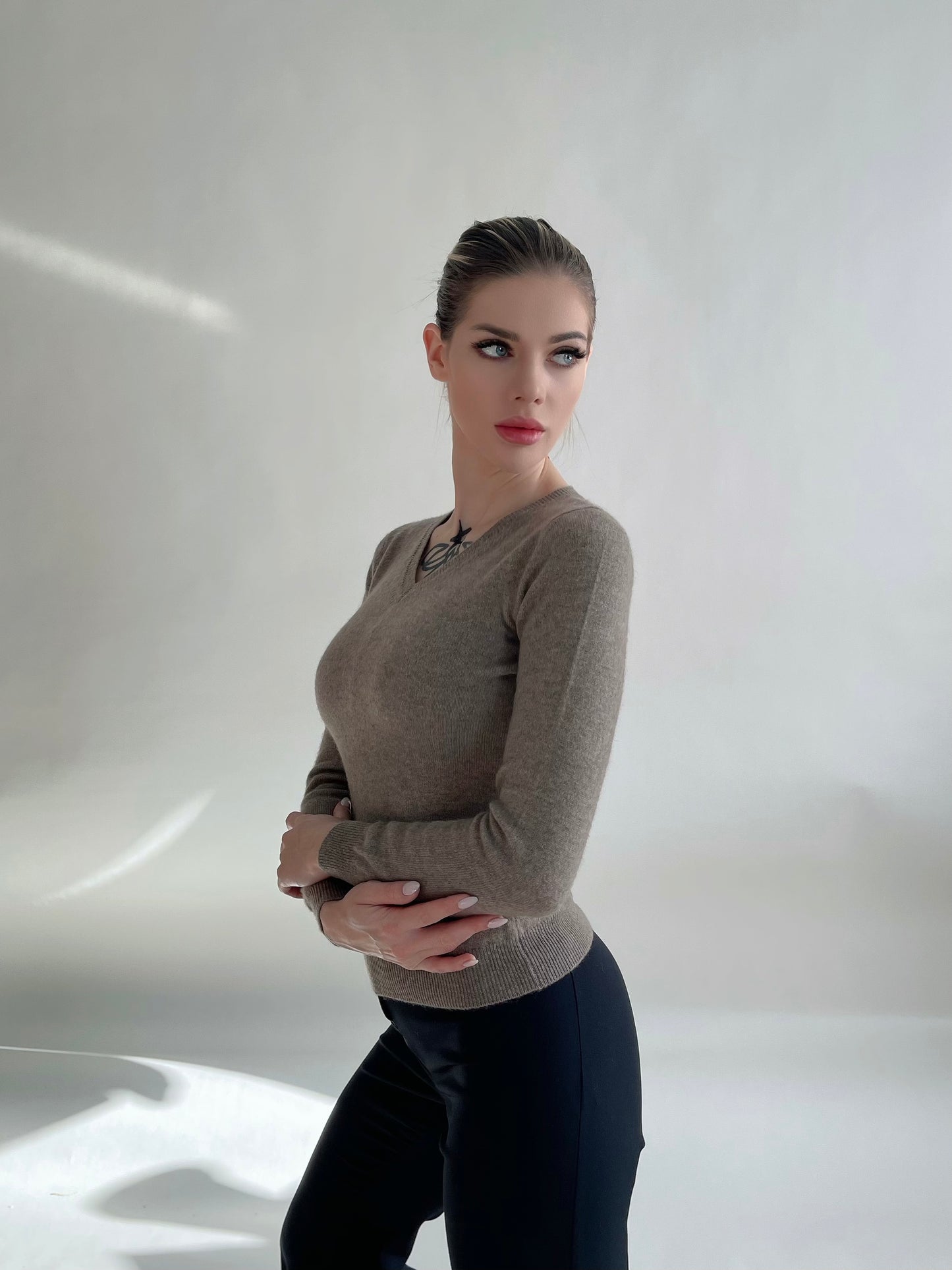 Essentials Women V Neck Sweater